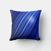 細い青い線 – ストライプ クッション (裏面)