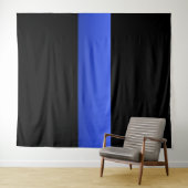 細い青い線 タペストリー (インサイチュ(横))