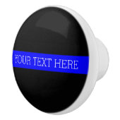 細い青い線-パーソナライズされたカスタム セラミックノブ (右)