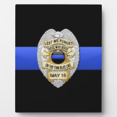 細い青い線 フォトプラーク (正面)