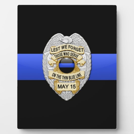 細い青い線 フォトプラーク (正面)