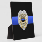 細い青い線 フォトプラーク (側面)