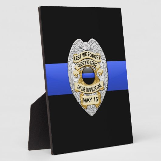 細い青い線 フォトプラーク (側面)