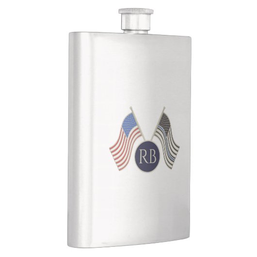 細い青い線 フラスク (右)