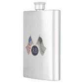 細い青い線 フラスク (左)