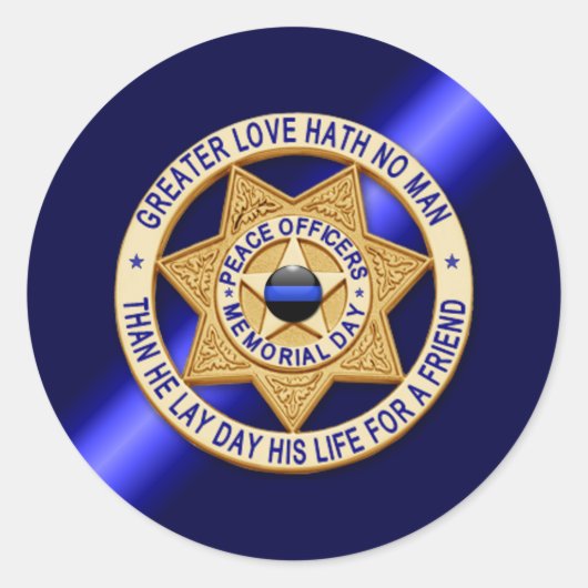 細い青い線 ラウンドシール (正面)