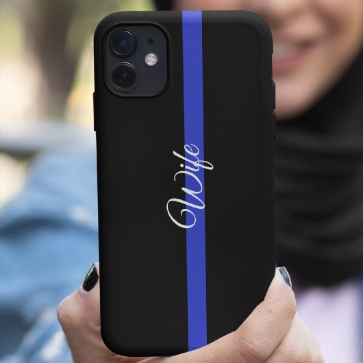 細い青い線:警察の妻Iphone SE/5/5sケース Case-Mate iPhoneケース