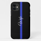 細い青い線:警察の妻Iphone SE/5/5sケース Case-Mate iPhoneケース (裏面)