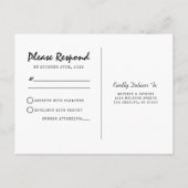 細い青い線 |警察法執行部RSVP インビテーションポストカード (裏面)