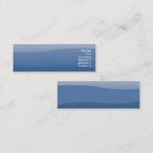 細い青の波- スキニー名刺 (正面/裏面)