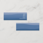 細い青の波- スキニー名刺 (正面/裏面)