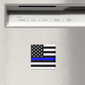 細い青の線フラグ(統一された州) マグネット (インサイチュ (食洗機))