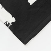 細い青パーソナライズされた線警察旗 フリースブランケット (角)