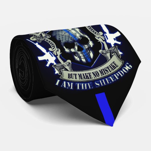 細い青ラインのPKOネクタイ警察官レオ ネクタイ (ロール)