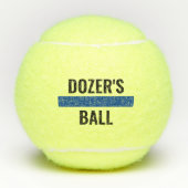 細い青線K9警察犬名パーソナライズされた テニスボール (正面)