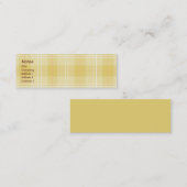 細い黄色い格子縞- スキニー名刺 (正面/裏面)