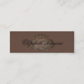 細い~の名刺/紋章の王室のな王冠の頂点に達して下さい スキニー名刺 (正面)