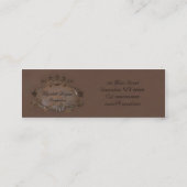 細い~の名刺/紋章の王室のな王冠の頂点に達して下さい スキニー名刺 (裏面)