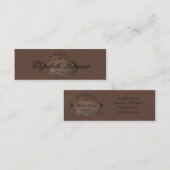 細い~の名刺/紋章の王室のな王冠の頂点に達して下さい スキニー名刺 (正面/裏面)