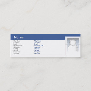 細いFacebook - スキニー名刺