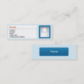 細いLinkedIn - スキニー名刺 (正面/裏面)