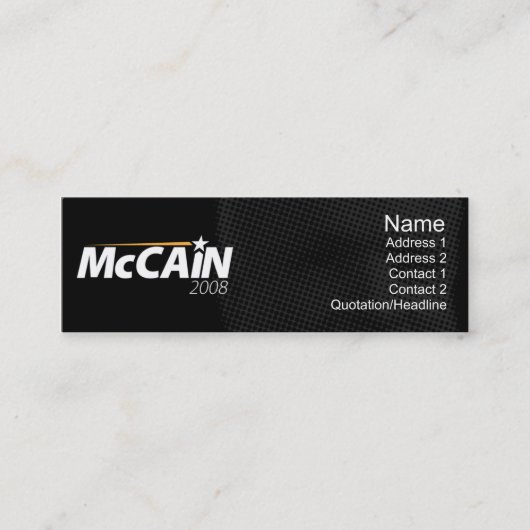 細いMcCain - スキニー名刺 (正面)