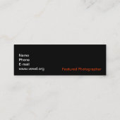 細いVewd媒体のカメラマンカード- スキニー名刺 (裏面)