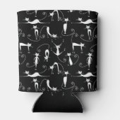 細お洒落い白猫の柄 缶クーラー (裏面)