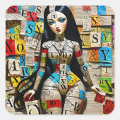 細かいクロスワードは、それらのための完璧な人形である スクエアシール (正面)