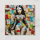 細かいクロスワードは、それらのための完璧な人形である スクエア名刺 (正面)