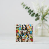 細かいクロスワードは、それらのための完璧な人形である スクエア名刺 (スタンド正面)