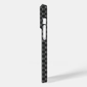 細かいチェック柄のブラックiPhoneプロテクター Case-Mate iPhoneケース (裏面 / 左)