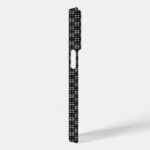 細かいチェック柄のブラックiPhoneプロテクター Case-Mate iPhoneケース (裏面 / 右)