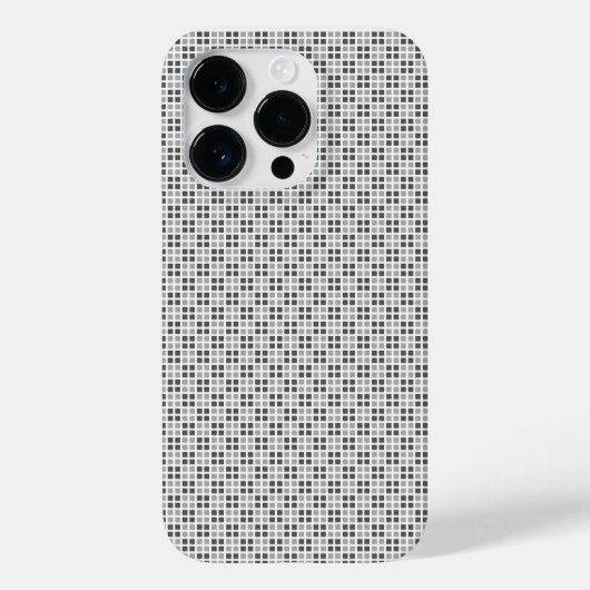 細かいチェック柄の白いiPhoneプロテクター Case-Mate iPhoneケース (裏面)