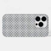 細かいチェック柄の白いiPhoneプロテクター Case-Mate iPhoneケース (裏面 (横))