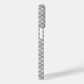 細かいチェック柄の白いiPhoneプロテクター Case-Mate iPhoneケース (裏面 / 右)