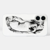 細かい斑点がかわいいスタイリッシュなテリアの肖像画 Case-Mate iPhoneケース (裏面 (横))