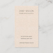 細かい白いセラミックテクスチャのヘアピン表示ロゴ 名刺 (裏面)