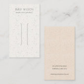 細かく柔らかい白のセラミックテクスチャのヘアピンディスプレイ 名刺 (正面/裏面)