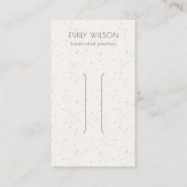 細かく柔らかい白のセラミックテクスチャのヘアピンディスプレイ 名刺