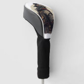 細かな侍イラストレーション ゴルフヘッドカバー (アングル)