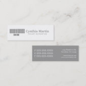 細くカスタムな法廷記者の名刺 スキニー名刺 (正面/裏面)