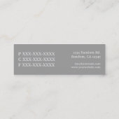 細くカスタムな法廷記者の名刺 スキニー名刺 (裏面)