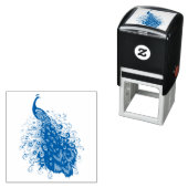 細エレガントかな尾を持つ孔雀 セルフインキングスタンプ (インサイチュ)