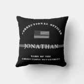 細パーソナライズされた銀線矯正官 クッション (裏面)