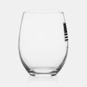 細パーソナライズされた銀線矯正官 ステムなしワイングラス (右)