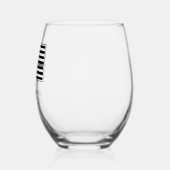 細パーソナライズされた銀線矯正官 ステムなしワイングラス (左)