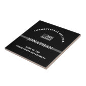 細パーソナライズされた銀線矯正官 タイル (側面)