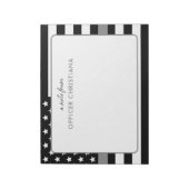 細パーソナライズされた銀線矯正官 ノートパッド (回転)