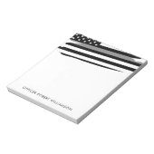 細パーソナライズされた銀線矯正官 ノートパッド (回転)